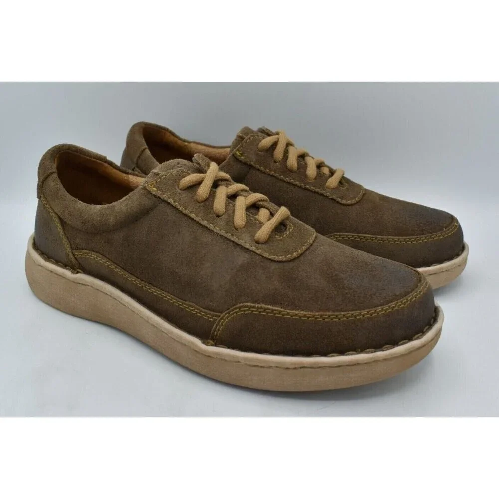 Born Mens‎ Size 9 Dustin Taupe Distressed Leather Casual Shoes